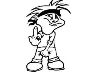  Finger Boy Bandana Decal Proportional