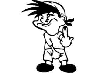  Finger Boy Crotch Decal Proportional