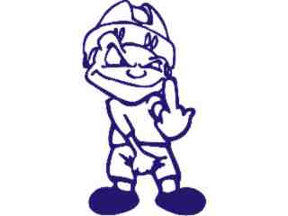  Finger Boy Hat Decal Proportional