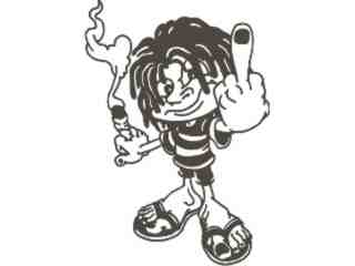  Finger Boy Jamaca Decal Proportional