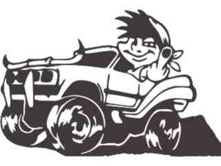  Finger Boy Truck Decal Proportional