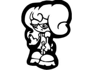  Finger Girl Decal Proportional