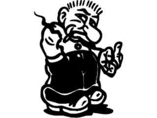  Finger Man Groucho Decal Proportional