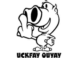  Finger Pig Decal Proportional