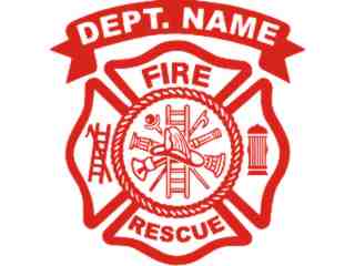  Fire Dept Custom Decal Proportional