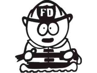  Fire Fighter Southpark Decal Proportional
