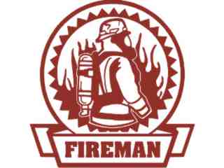  Fire Man Traditional Decal Proportional
