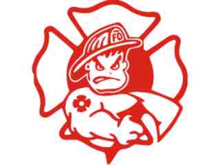  Fireman Bad Boy Decal Proportional
