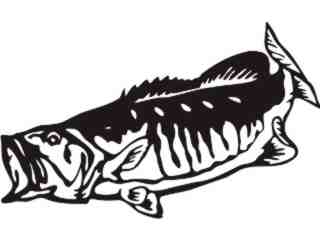  Fish Bass 2 Decal Proportional