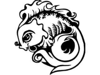  Fish Cool Decal Proportional