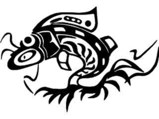  Fish Tribal Decal Proportional