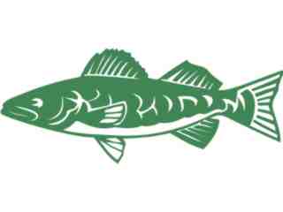  Fish Trout Decal Proportional