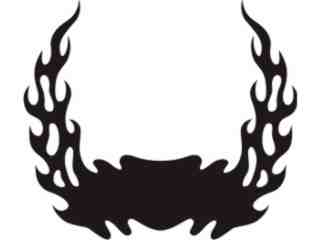  Flames Custom Banner_ 0 3 4 Decal Proportional