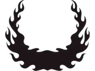  Flames Custom Banner_ 0 3 7 Decal Proportional