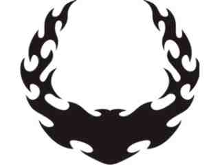  Flames Custom Banner_ 0 4 0 Decal Proportional