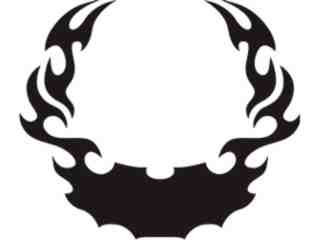  Flames Custom Banner_ 0 4 3 Decal Proportional