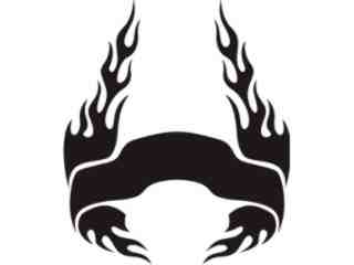  Flames Custom Banner_ 0 4 7 Decal Proportional