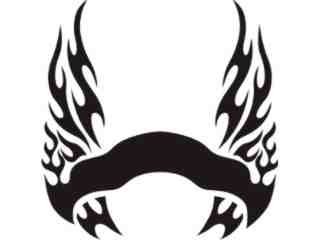  Flames Custom Banner_ 0 5 0 Decal Proportional
