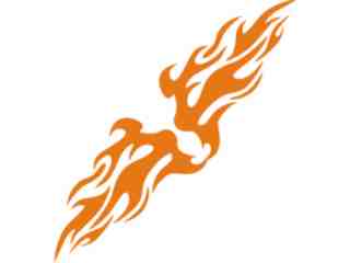  Flames Tribal Style_ 0 0 8 Decal Proportional