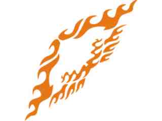  Flames Tribal Style_ 0 0 9 Decal Proportional