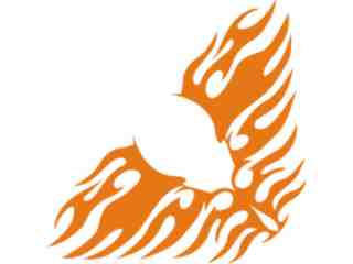  Flames Tribal Style_ 0 1 4 Decal Proportional