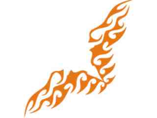  Flames Tribal Style_ 0 1 6 Decal Proportional