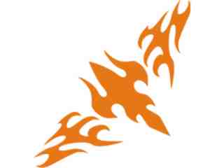  Flames Tribal Style_ 0 1 8 Decal Proportional