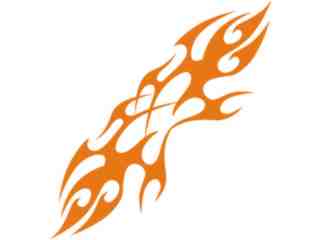  Flames Tribal Style_ 0 2 5 Decal Proportional