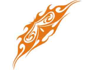  Flames Tribal Style_ 0 7 2 Decal Proportional