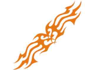  Flames Tribal Style_ 0 7 3 Decal Proportional