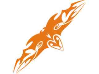  Flames Tribal Style_ 0 8 3 Decal Proportional