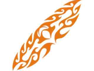  Flames Tribal Style_ 0 8 6 Decal Proportional