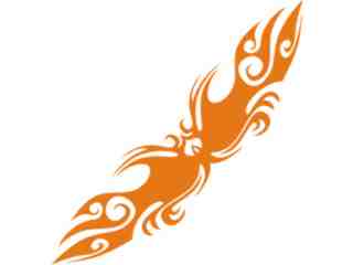  Flames Tribal Style_ 0 9 7 Decal Proportional