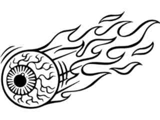  Flamin Eyeball Decal Proportional