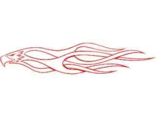  Flaming Eagle Left Decal Proportional