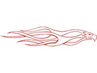  Flaming Eagle Right Decal Proportional