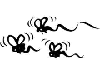  Flies Buzzing Decal Proportional