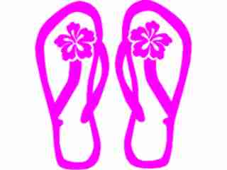  Flip Flop Sandals 1 Decal Proportional