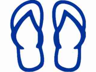  Flip Flop Sandals 3 Decal Proportional