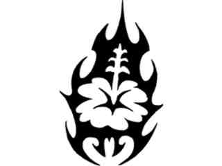  Flower Tribal Decal Proportional