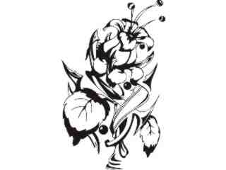 Flowers Tattoo 2_ 0 4 9_ D T L Decal Proportional