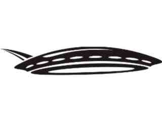  Flying Saucer Alien Decal Proportional