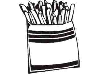  Food Drink_ French Fries_ P A 1 Decal Proportional