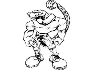  Football Alligator_ M B 1 Decal Proportional