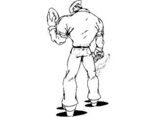  Football Cowboy Look Back_ M B 1_ D T L Decal Proportional