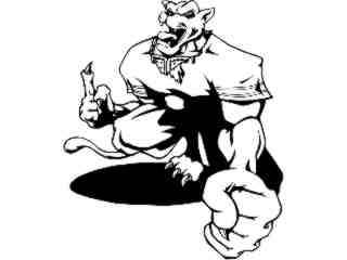  Football Dog_ M B 1 Decal Proportional