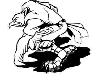  Football Eagle 1_ M B 1 Decal Proportional