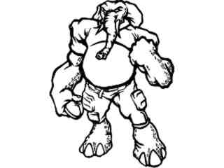  Football Elephant_ M B 1 Decal Proportional