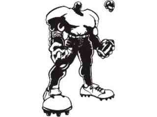  Football Large Man_ M B 1 Decal Proportional