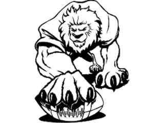  Football Lion Ready_ M B 1 Decal Proportional